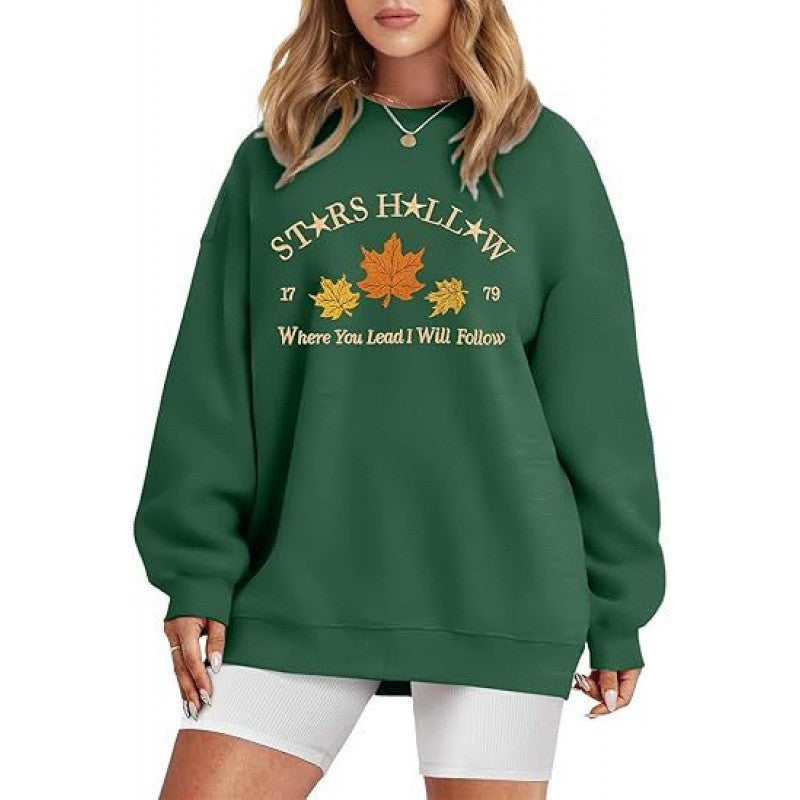 Sweat-shirt pour femmes avec une coupe décontractée et un motif automnal décoratif Chic & Stil