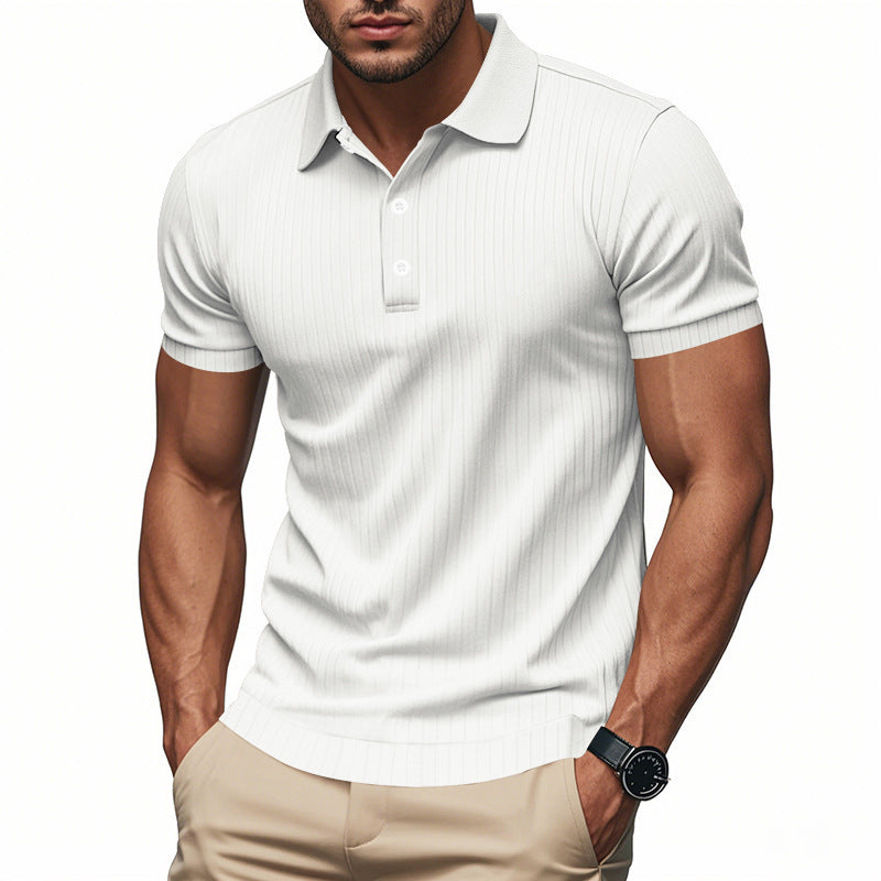 Men's polo with textured design and high-quality cotton blend Lune London