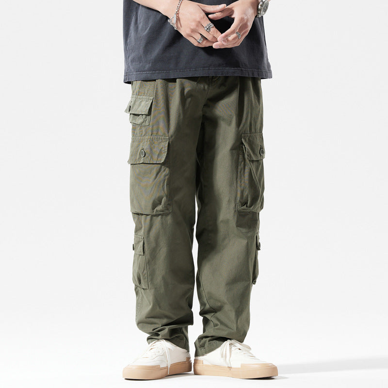 Pantalon cargo pour hommes avec plusieurs poches et taille élastique Lune London