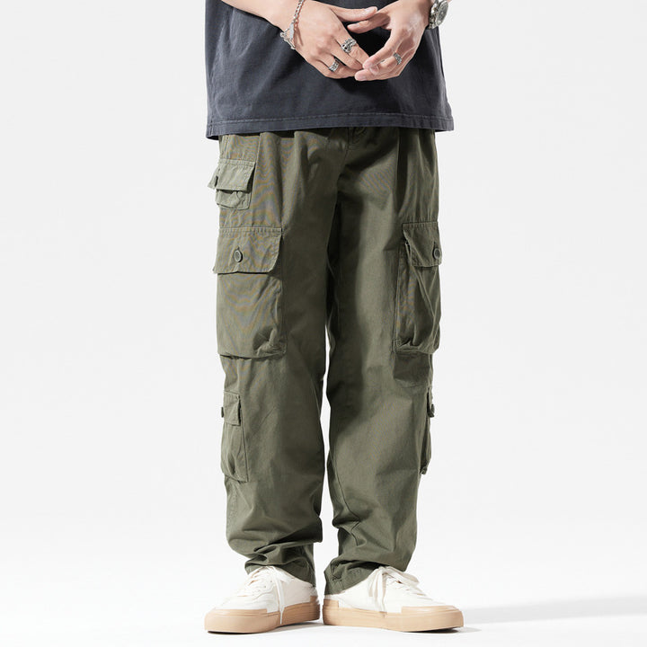 Pantalon cargo pour hommes avec plusieurs poches et taille élastique Lune London
