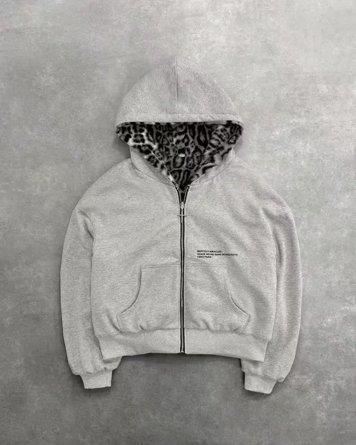 Veste en polaire pour femme avec doublure réversible au design animalier Chic & Stil