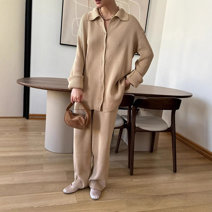 Women Comfortable Cotton Knit Set Lune London