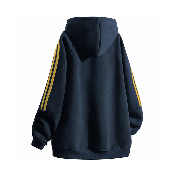 Sporty hoodie for women with chic and stylish side stripes
