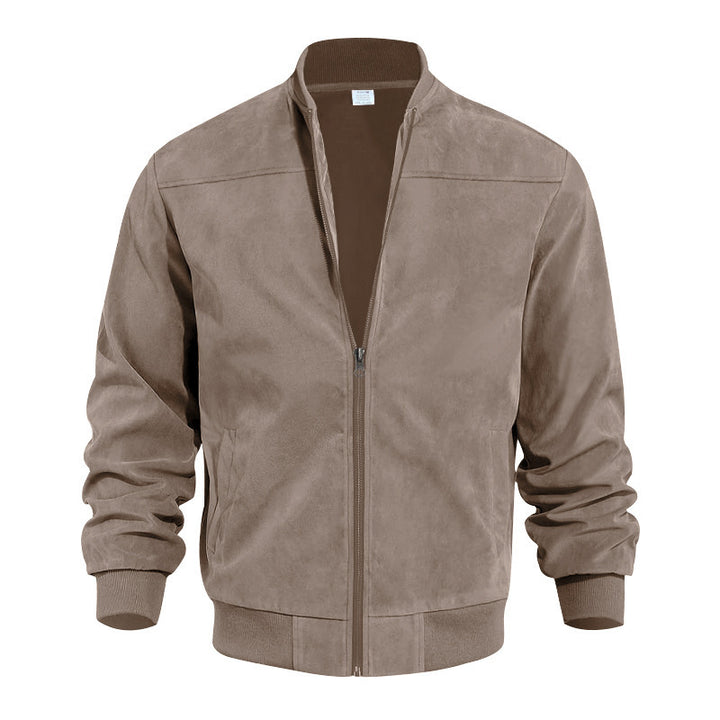 Casual men's velvet bomber jacket with elastic edges Lune London