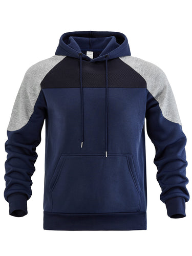 Men's sports hoodie with textured sleeves and practical kangaroo pockets Lune London