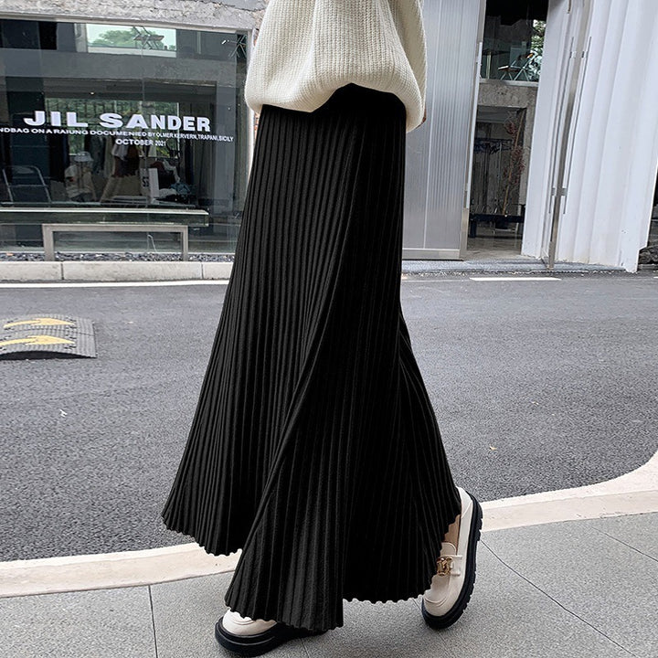 Jupe maxi plissée pour femmes avec texture côtelée élégante Chic & Stil