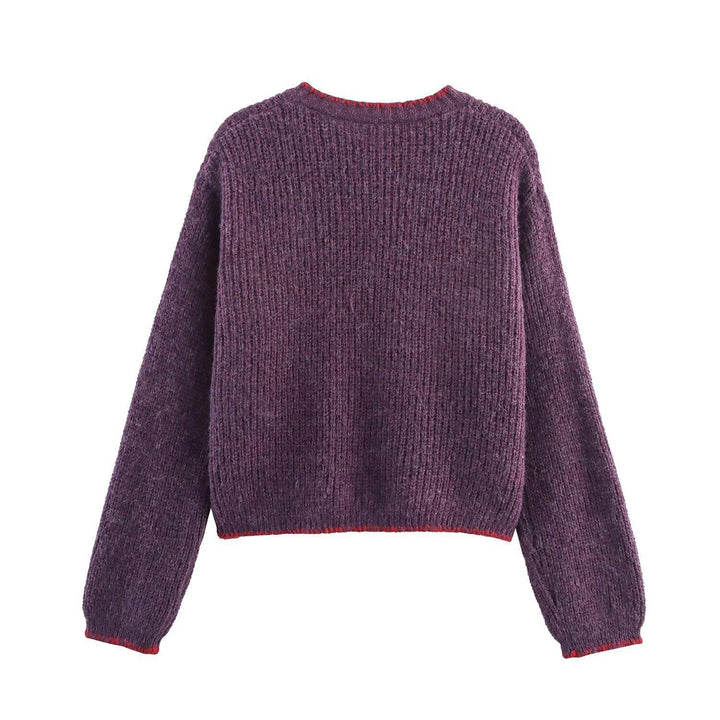 Ladies cardigan with floral appliqués Lune London