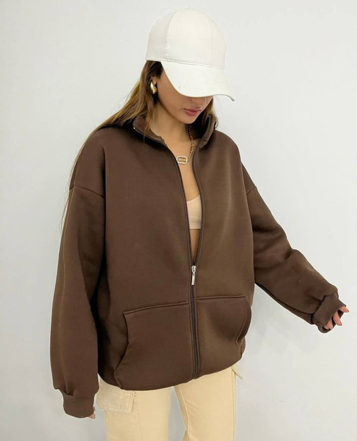 Oversized hoodie for women in soft material Lune London