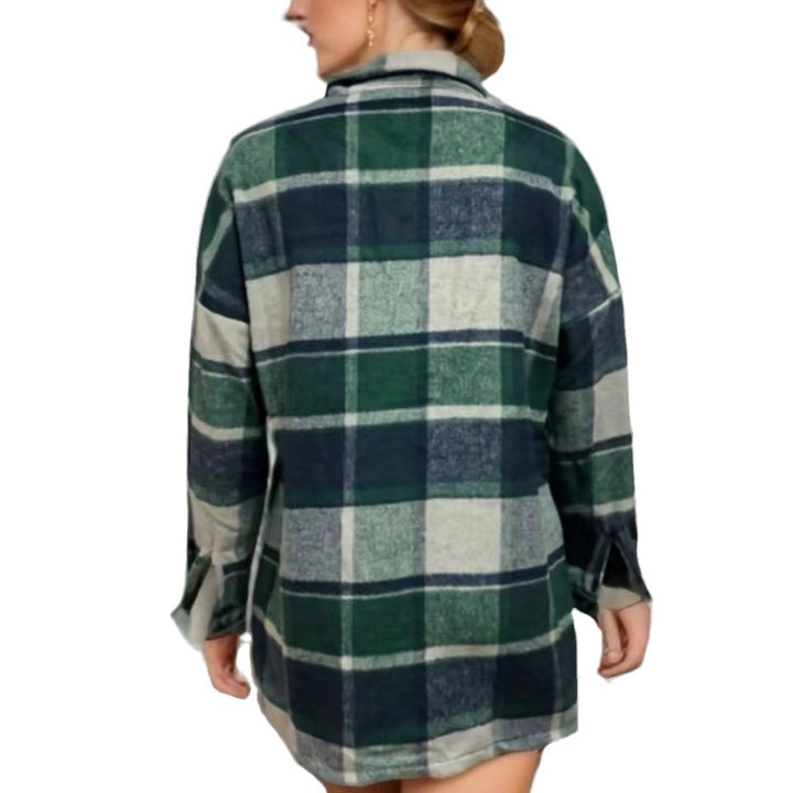 Ladies Karojacket in soft flannel with decorative buttons Lune London