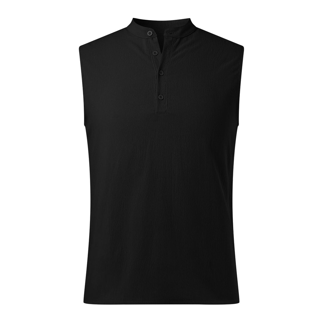 Men's Henley tank top in breathable and lightweight material Lune London