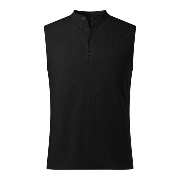 Men's Henley tank top in breathable and lightweight material Lune London