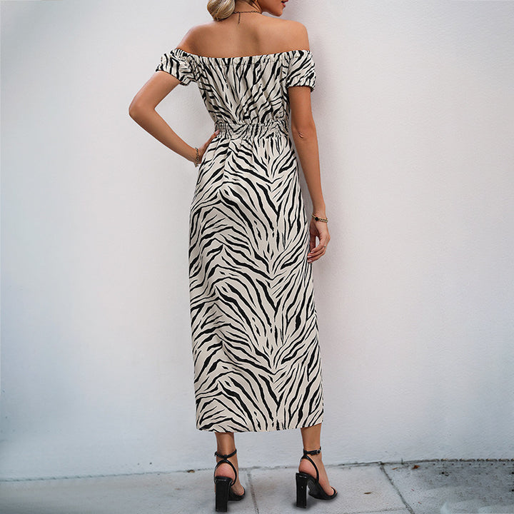 Women Off-Shoulder Maxi Dress with Chic Wedding Split and Style