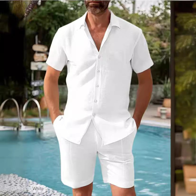 Men's lightweight short sleeve shirt and shorts Lune London