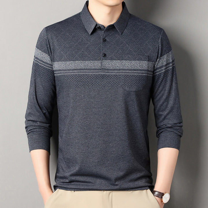 Men's Long Sleeve Polo with Structured Design Lune London