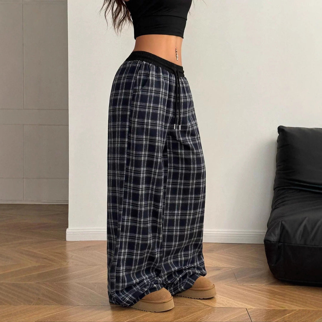 Lune London women's casual checkered pants