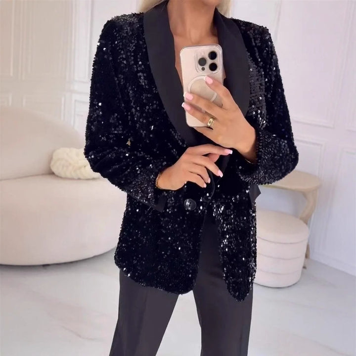 Ladies Shimmering Blazer Lune London