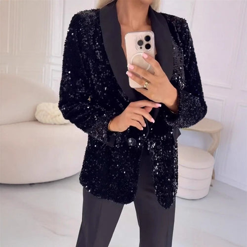 Ladies Shimmering Blazer Lune London