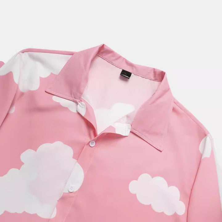 Short sleeve shirt for men with cloud pattern Lune London