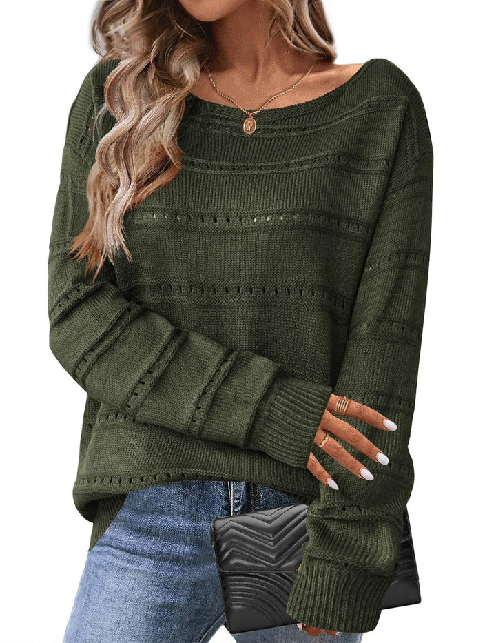 Pull en tricot pour femmes avec une structure aérienne et un design ample Chic & Stil