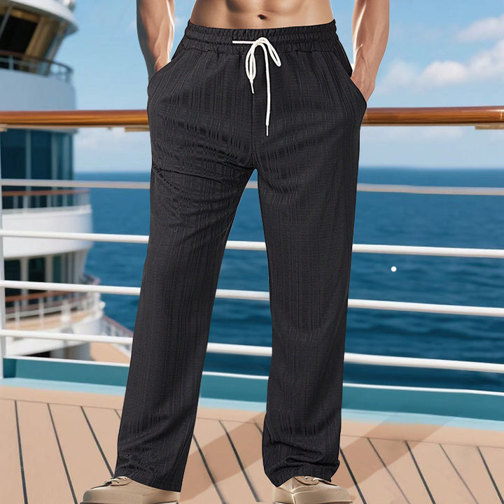 Women's Casual Leisure Pants with Elastic Waistband and Practical Side Pockets Lune London