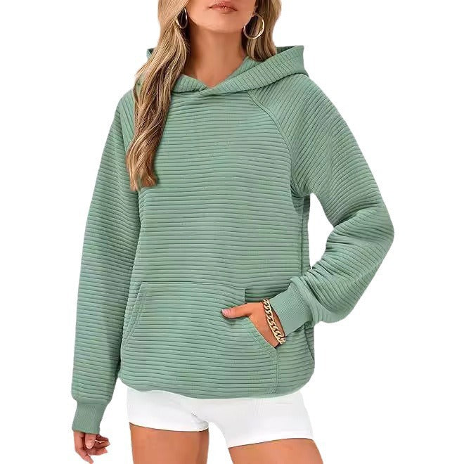 Hooded sweatshirt for women in structured fabric Lune London