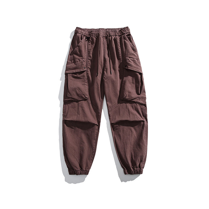 Pantalon cargo pour hommes avec taille élastique et poches pratiques Lune London