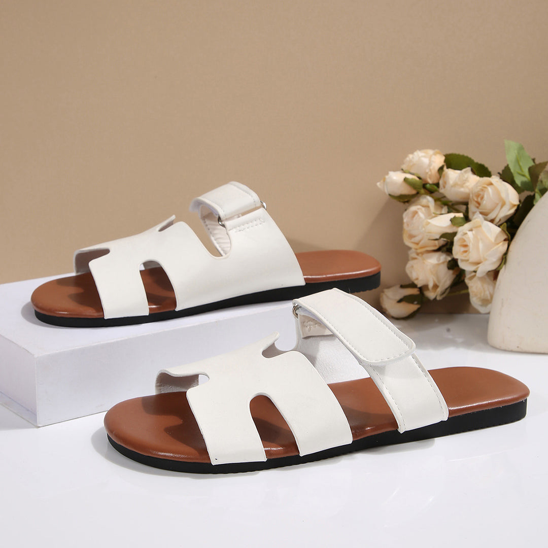 Women Cross-strap Slip-on Sandals Lune London
