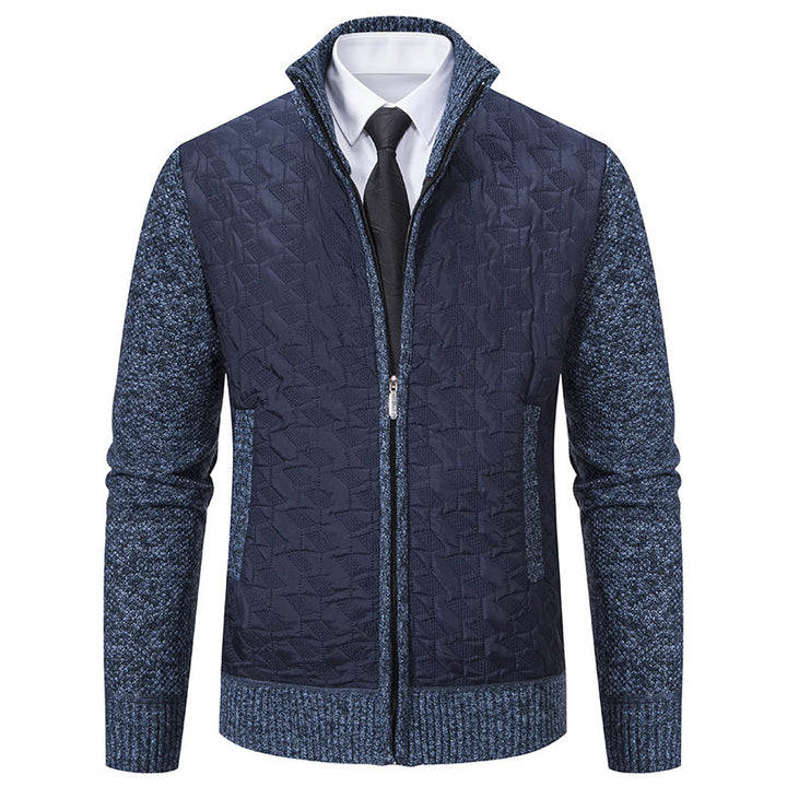 Elegant hybrid jacket for men with quilted design and refined knitted sleeves Lune London