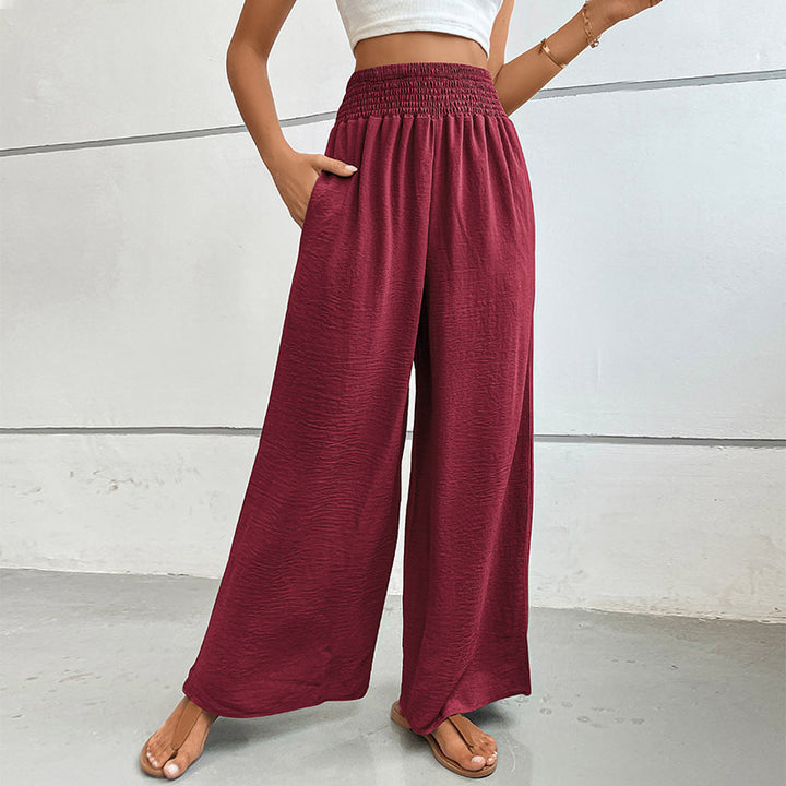 Wide summer pants for women with elastic waistband Lune London