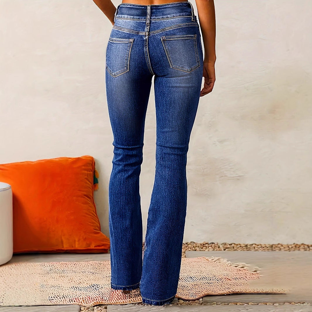 Women High-Waisted Bootcut Jeans Lune London