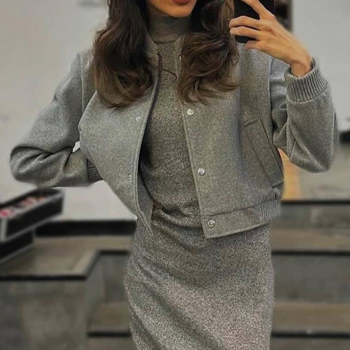 Oversized casual jacket for women with button closure Lune London