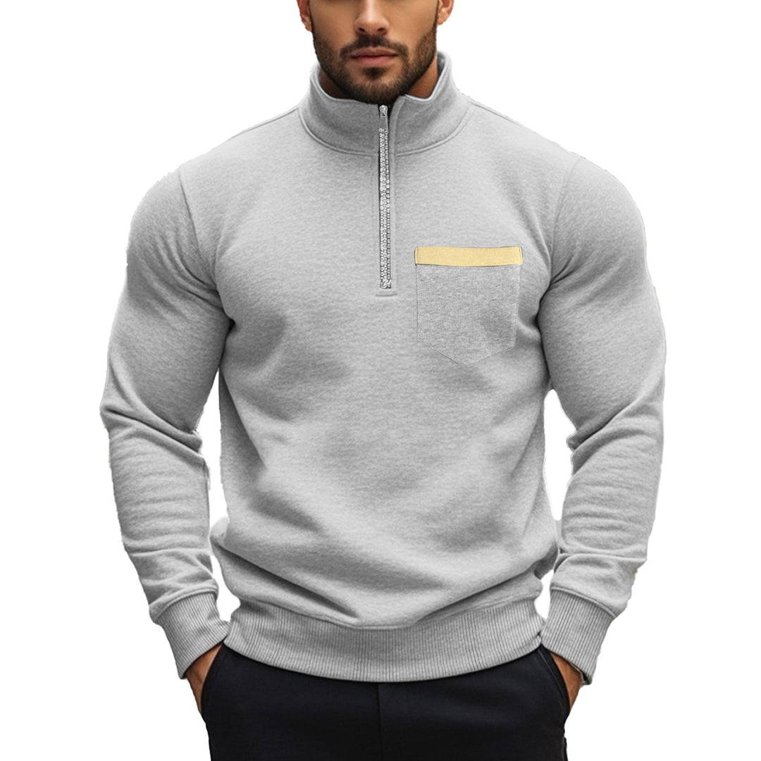 Men's sweatshirt with high collar and full zip Lune London