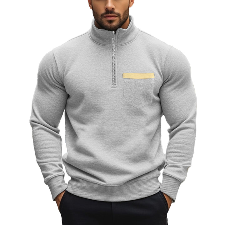 Men's sweatshirt with high collar and full zip Lune London
