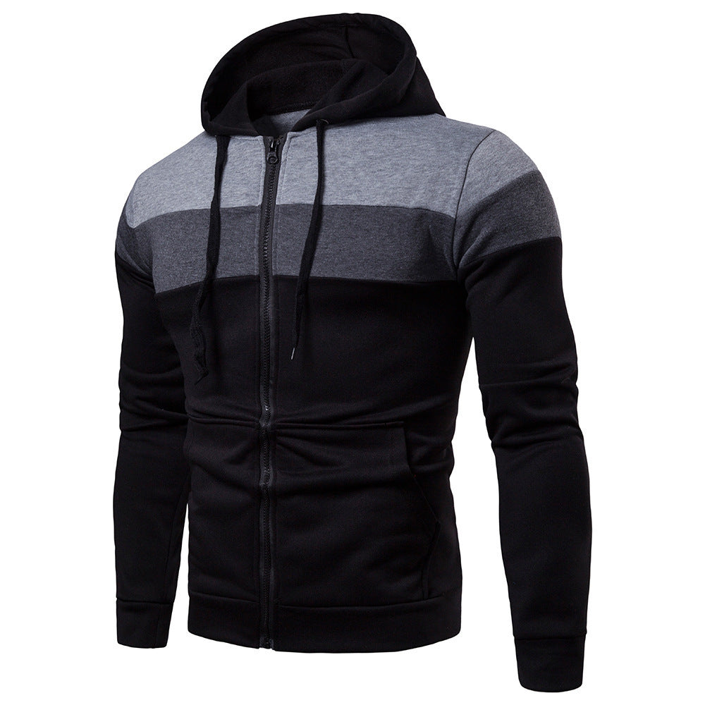 Sporty hooded jacket for men with colorblock design Lune London