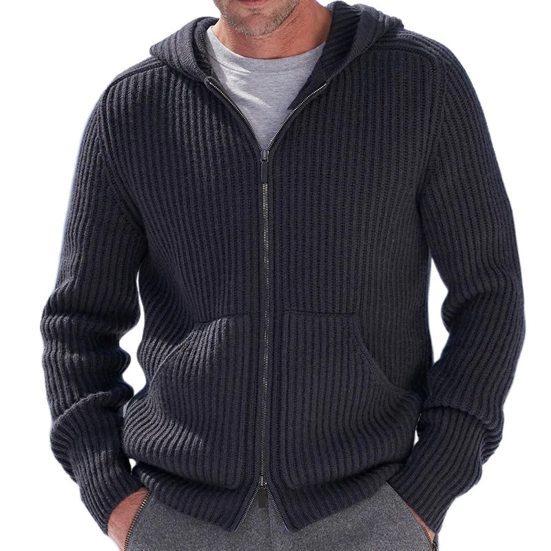 Men's knit hoodie jacket Lune London
