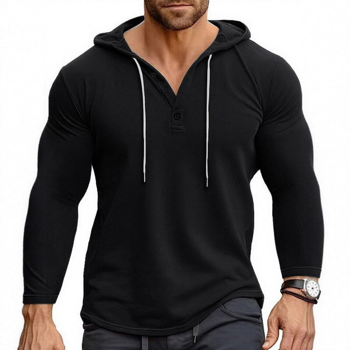 Men's hoodie with modern button closure and breathable fabric Lune London