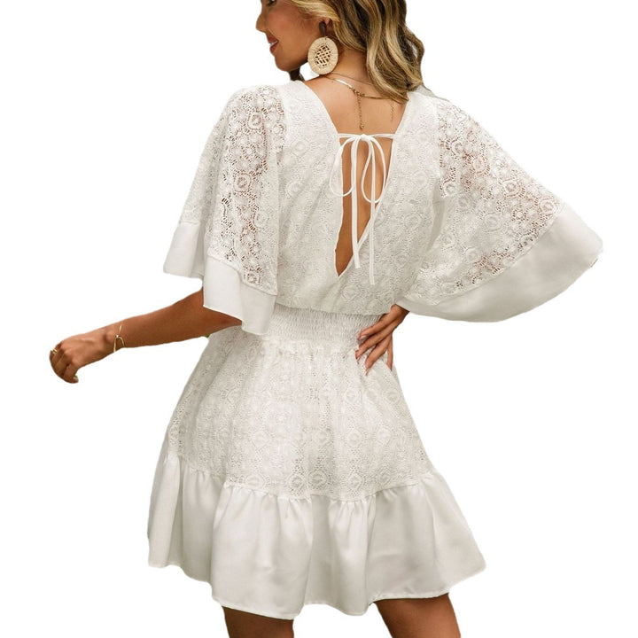 Lune London Lace Bell Sleeve Wrap Dress