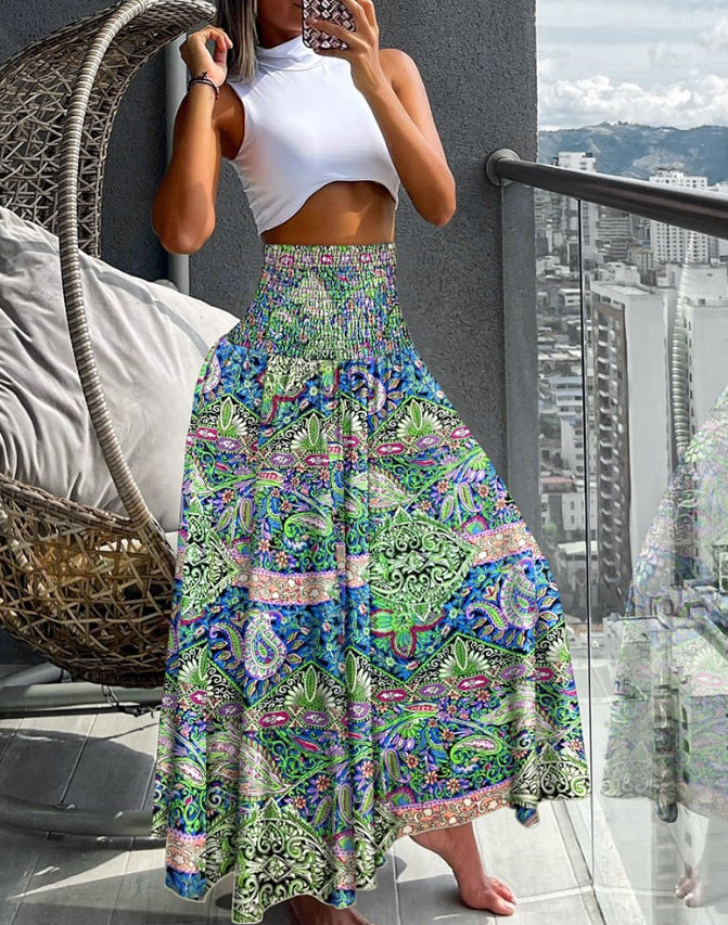 Chic and Stylish Boho Printed Maxi Skirt for Women