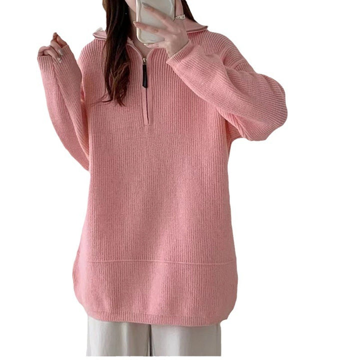 Ladies Comfortable Hooded Sweatshirt with Semi-Hidden Zip Lune London