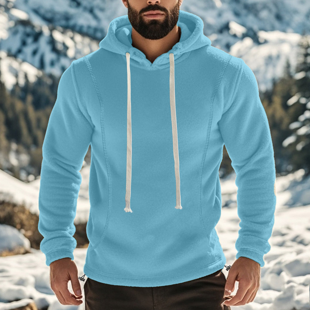 Men's comfortable fleece hoodie with sporty elements Lune London