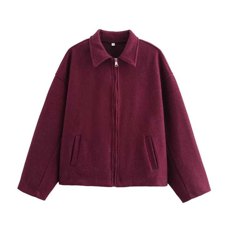Lune London women's trendy cropped wool jacket