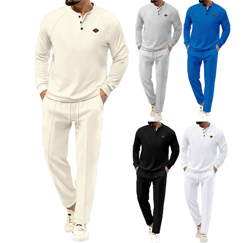 High-quality leisure suit for men with button placket and stylish pockets Lune London