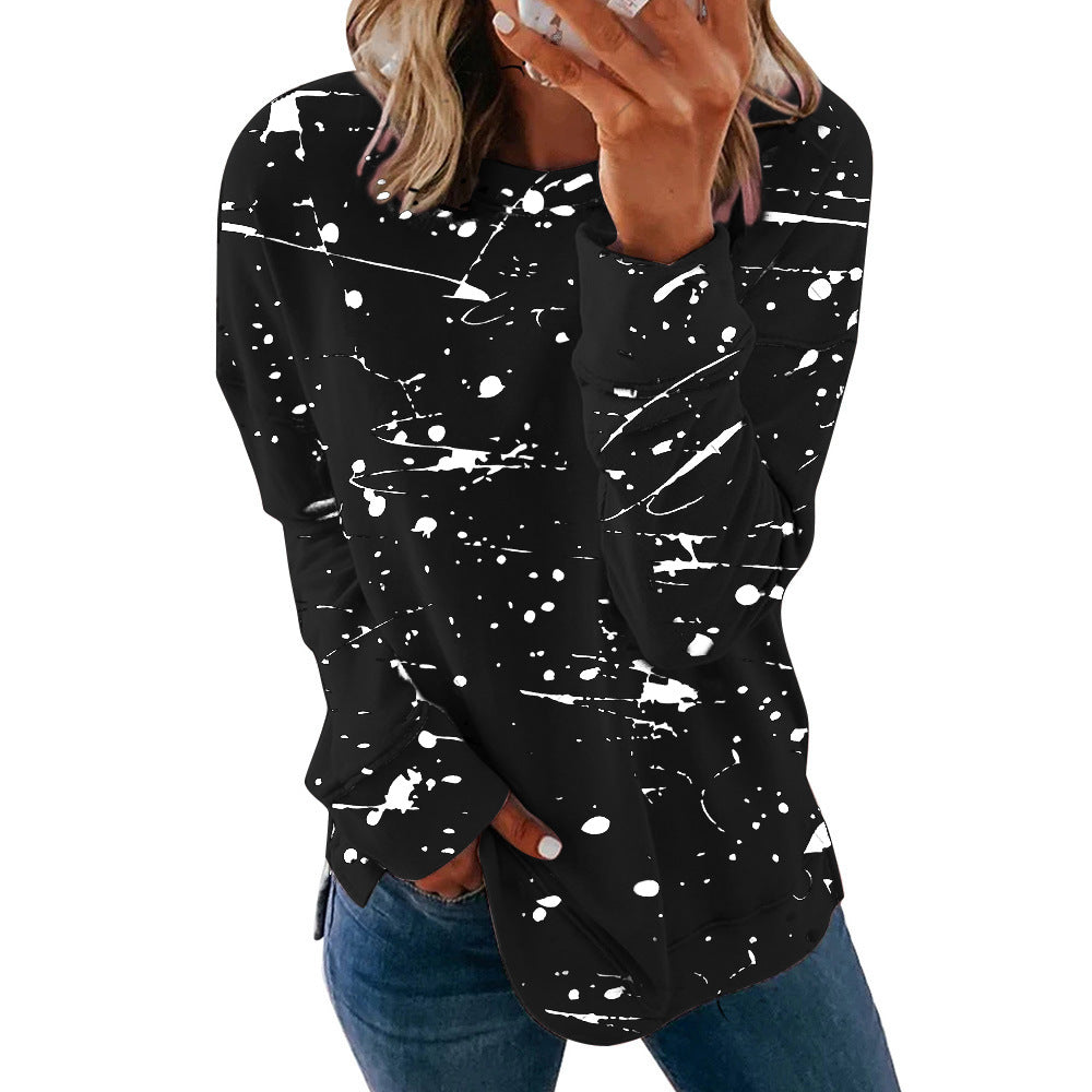 Creative sweater for women with chic and stylish color splash design