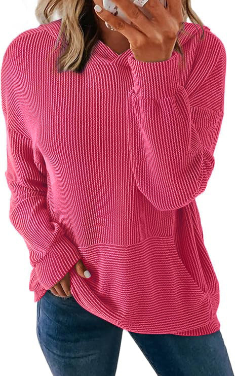 Ladies Comfortable Knitted Hooded Sweater Lune London
