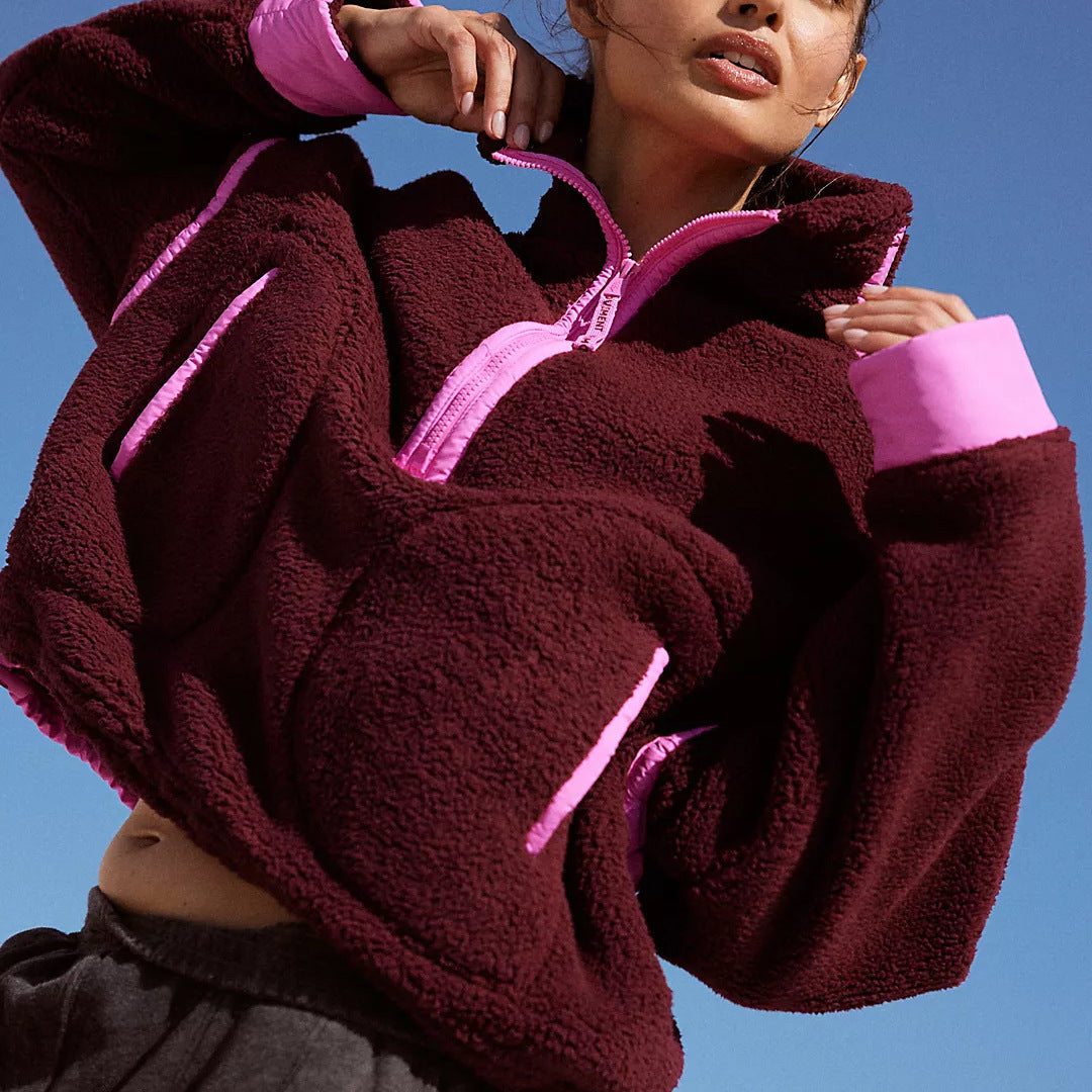 Women fleece jacket with wind protection Lune London