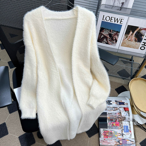 Cardigan Fluffy Femme avec Coupe Ouverte Chic & Stil