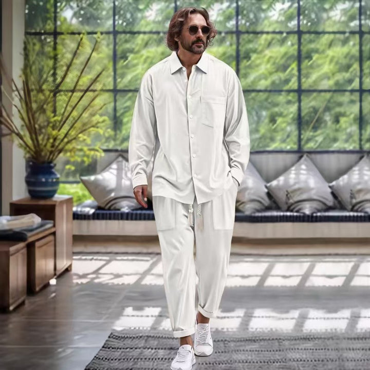 Casual set for men with high-quality satin surface Lune London