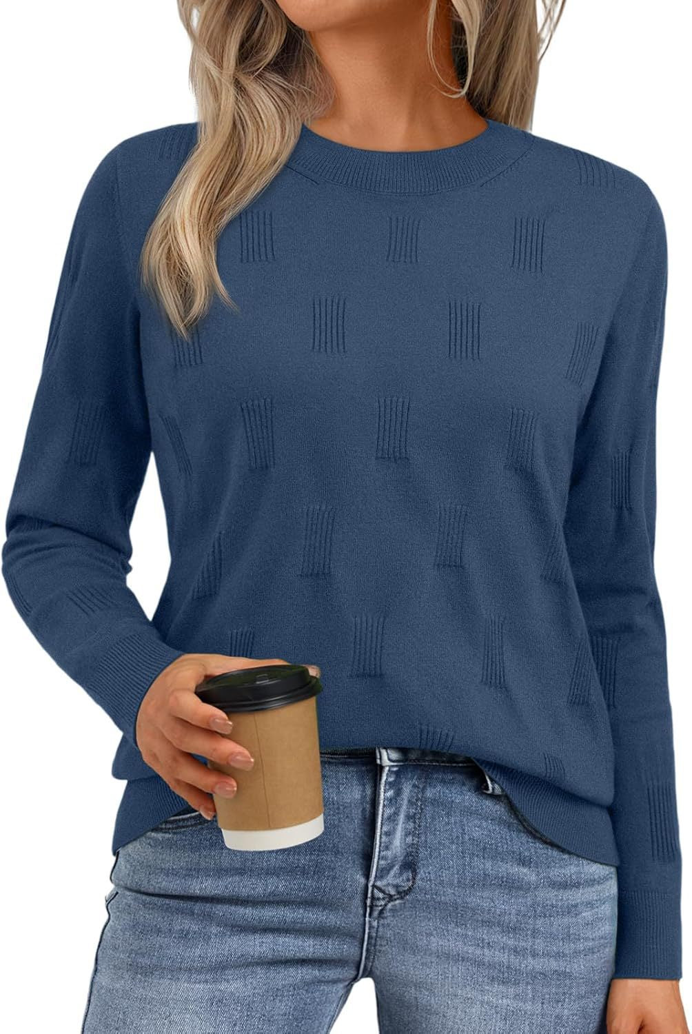 Knit sweater for women with structured pattern Lune London
