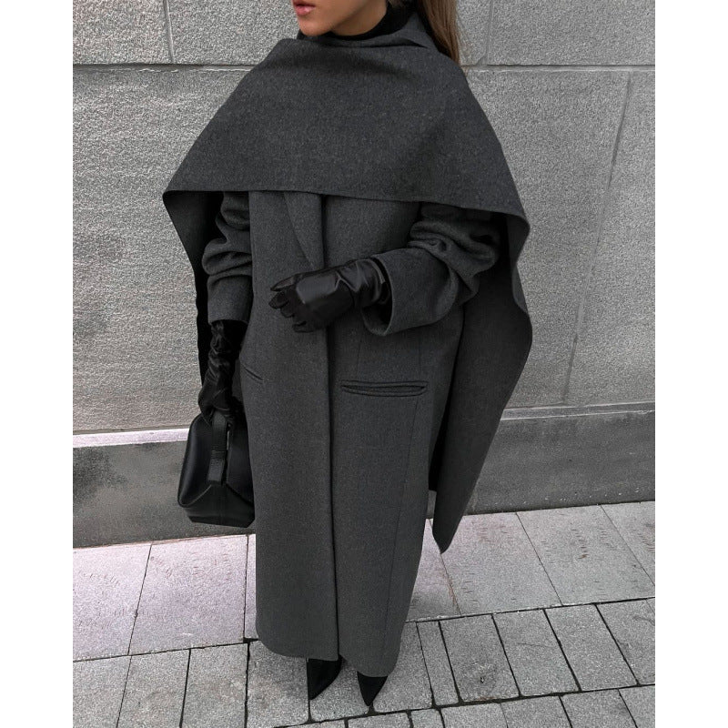 Ladies Coat Capes Elegant in High Quality Wool Blend Lune London