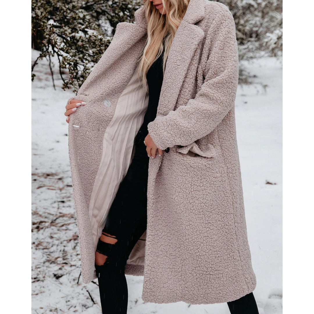 Ladies Teddy Coat with Buttons Lune London